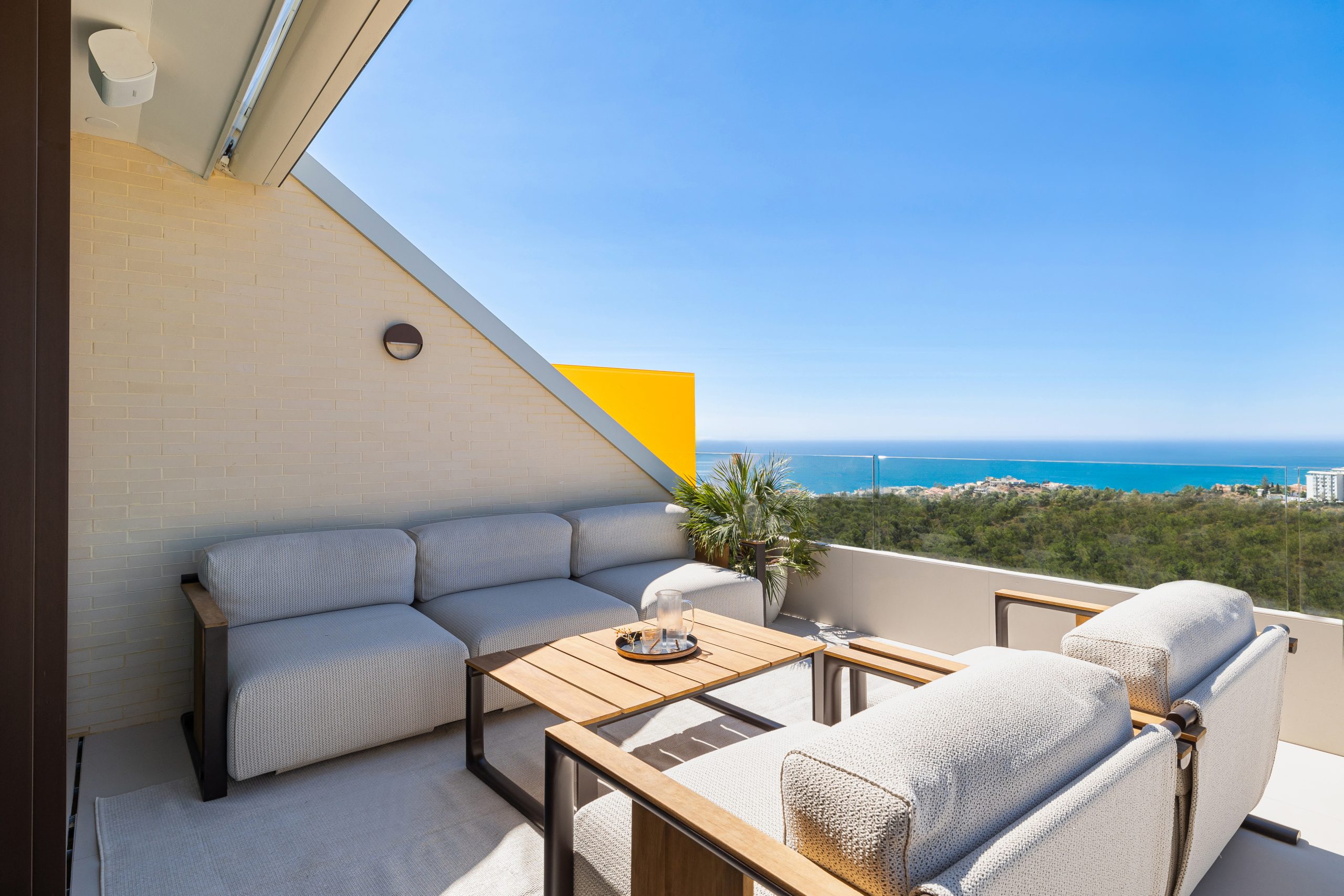 Terrace lounge with sea views